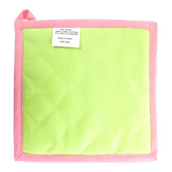 Grinch Kitchen Towel and Pot Holder Set Pink and Green - Picture 4 of 4